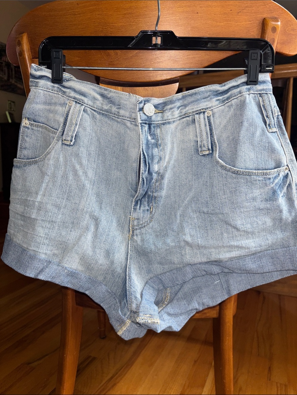 BDG Light Wash Denim High-Rise Jean Shorts